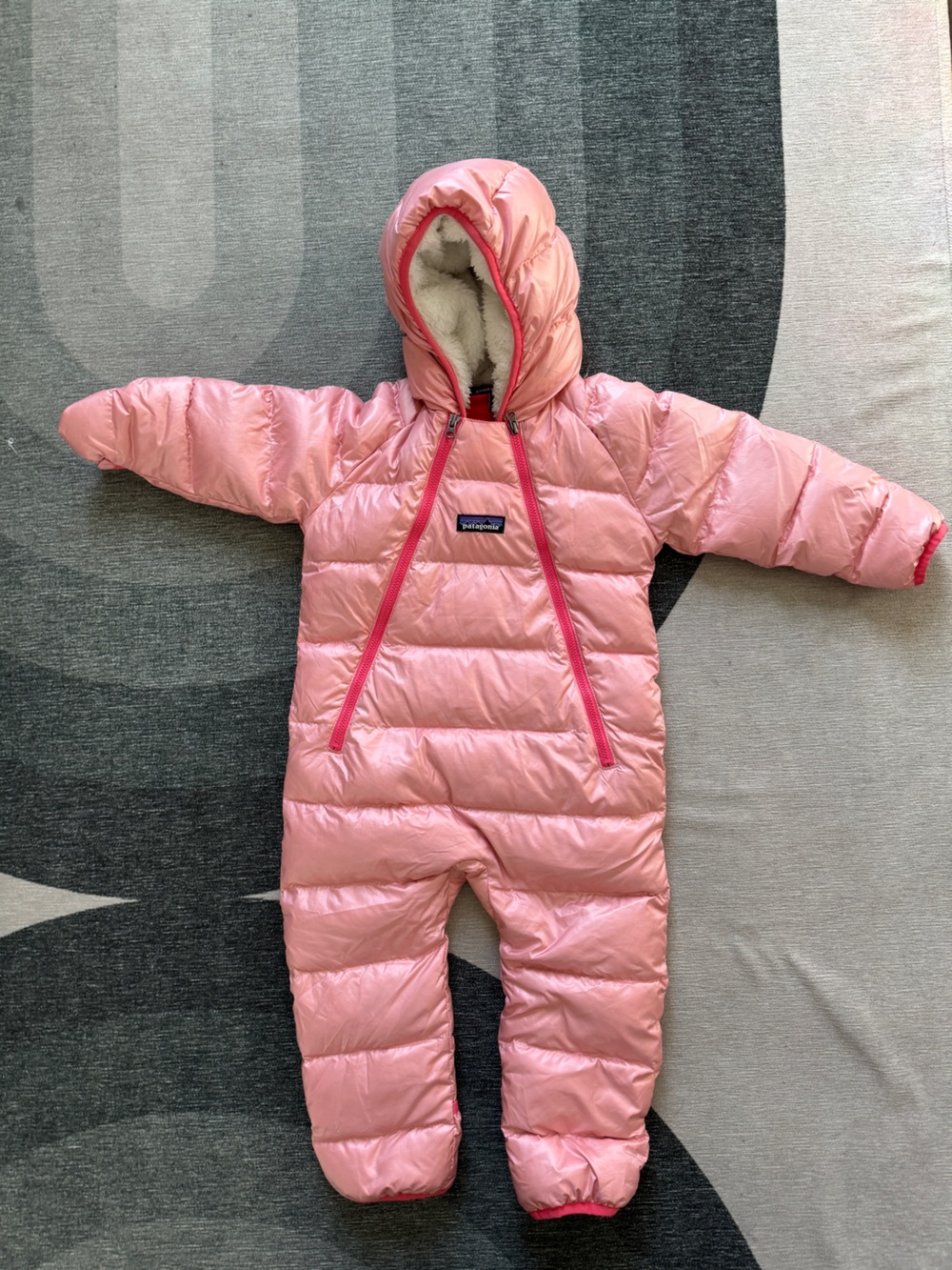Patagonia Infant Hi-Loft Down Bunting Pink Baby 6-12M